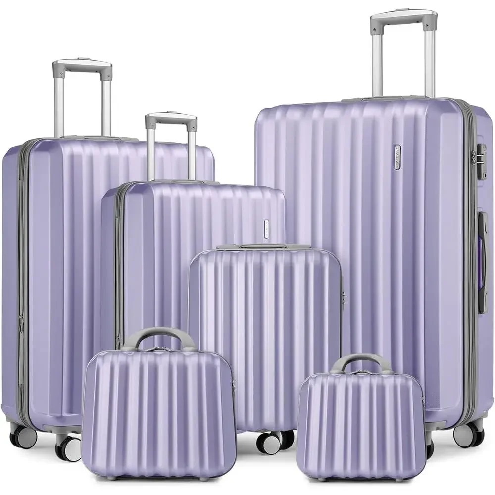 Expandable Hard Shell Luggage Set - Set di 6 Valigie Rigide Espandibili