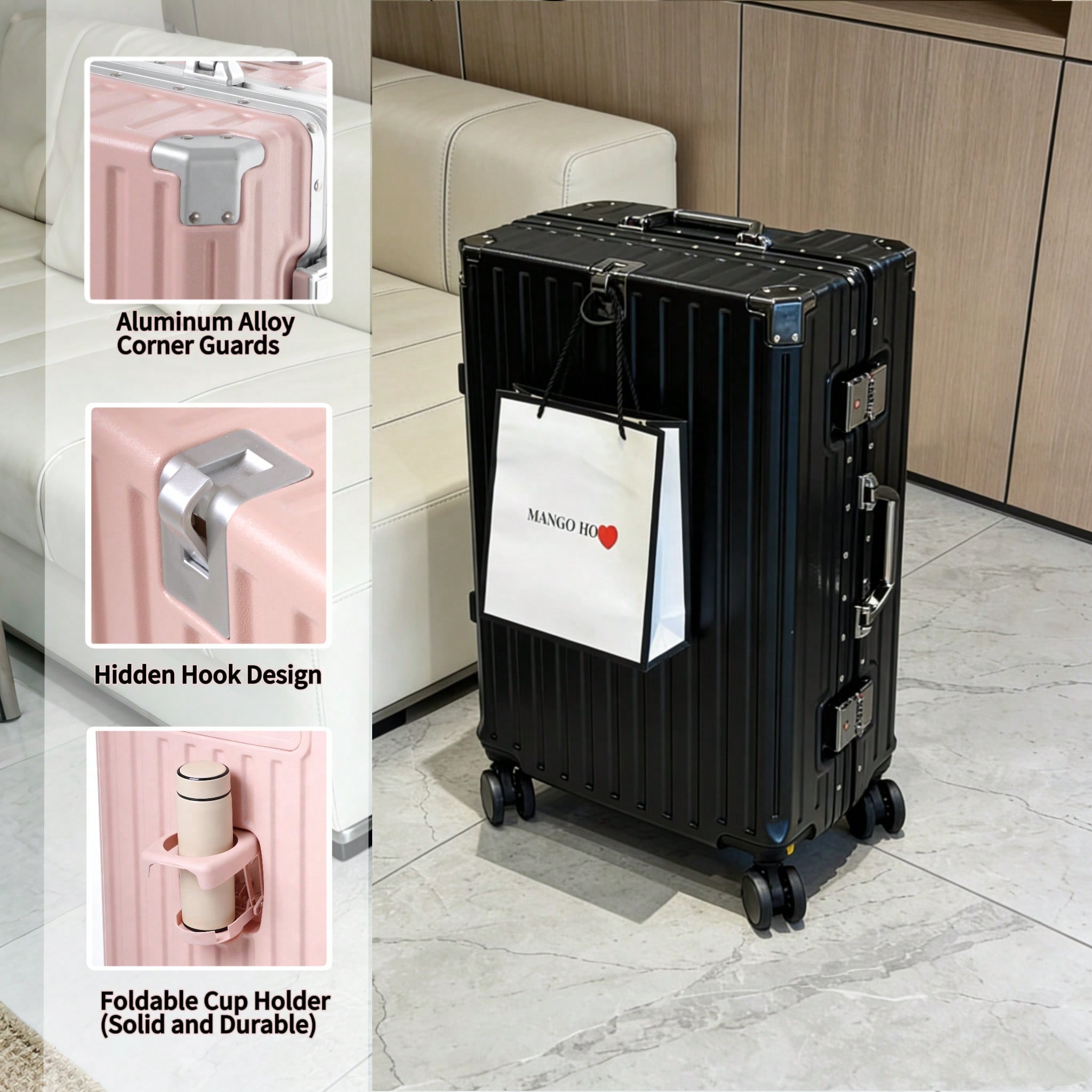 Aluminum Frame Carry On Luggage - Valigia da 20