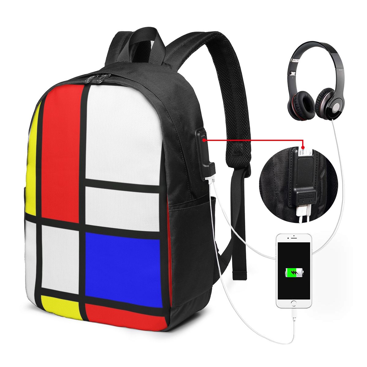 Zaino Piet Mondrian Compositio - Backpacks recensione e prezzo