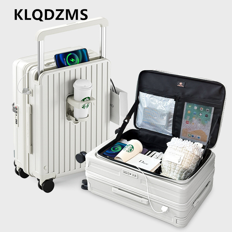 Valigia Elettrica KLQDZMS con  - Front Opening Laptop Luggage 24 Inch recensione e prezzo